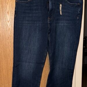Express Dark Blue Straight Leg Jeans